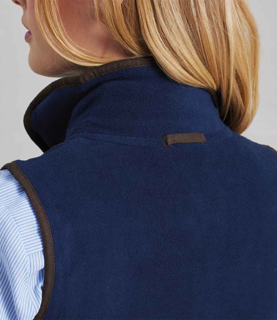 Premier Ladies Artisan Fleece Gilet - Navy/brown