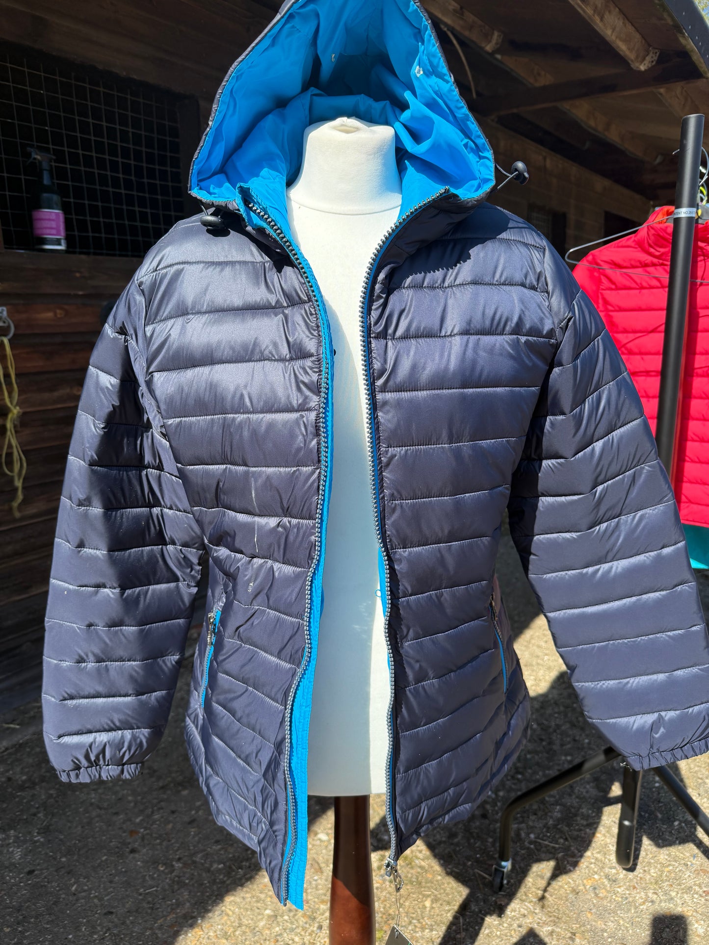 Navy/royal padded jacket with hood