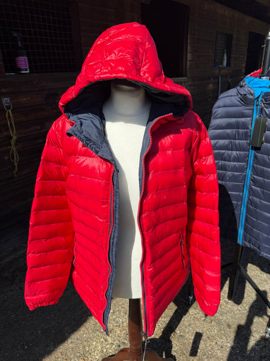 Red/navy hooded Padded Jacket