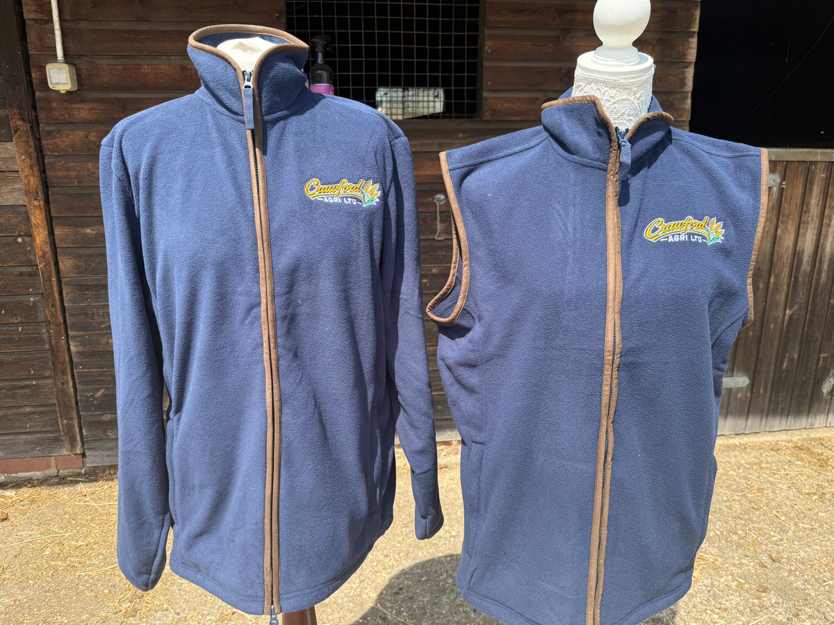 Premier Ladies Artisan Fleece Jacket - Navy/Bown