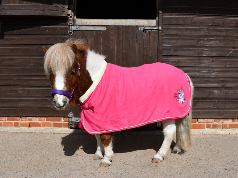 Rhinegold Unicorn Mini Embroidered Fleece Rug