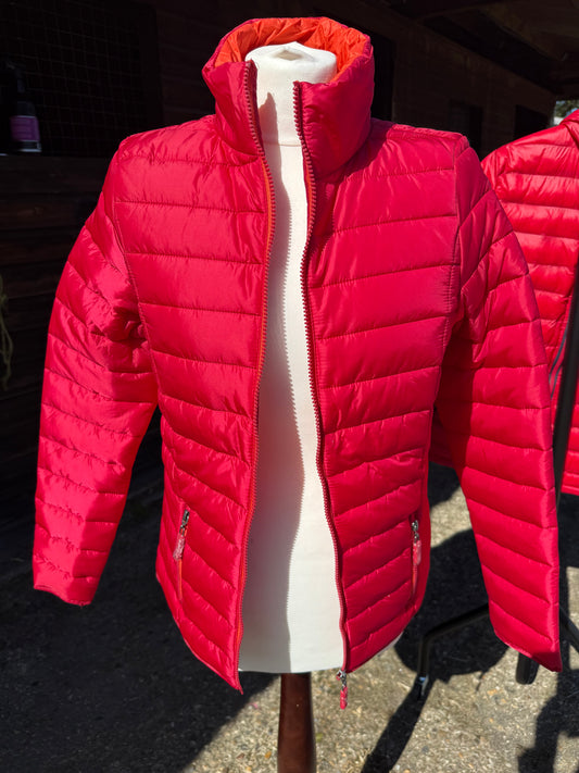 Red/orange padded jacket