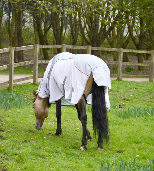 Rhinegold Mombasa Showerproof Topline Fly Rug With Neck Cover With Detachable Neck Cover AND NEW BELLY GUARD