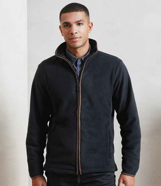 Premier Artisan Fleece Gilet - Men/Unisex - Black/brown