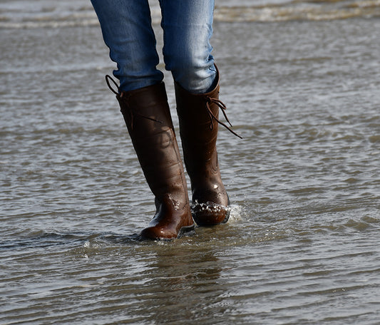 Beaumont Waterproof Country Boots Wider Calf Fitting WATERPROOF RIVERSIDE COLLECTION