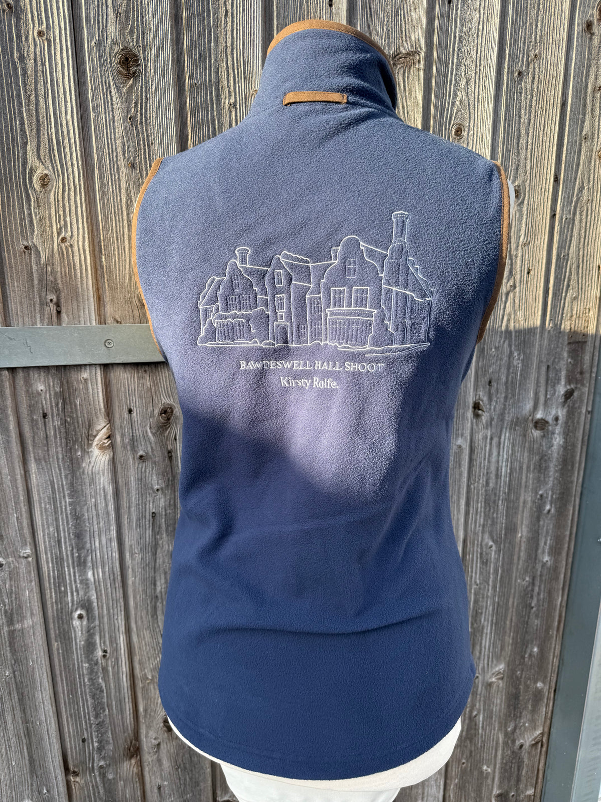 Premier Ladies Artisan Fleece Gilet - Navy/brown