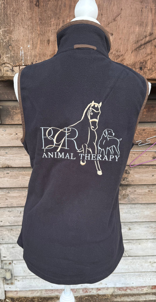 Premier Ladies Artisan Fleece Gilet - Black/brown