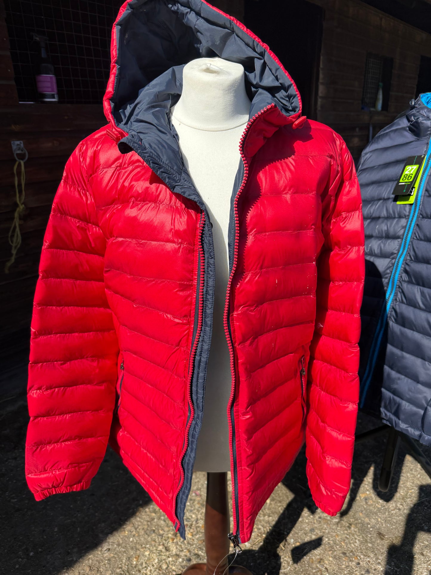 Red/navy hooded Padded Jacket