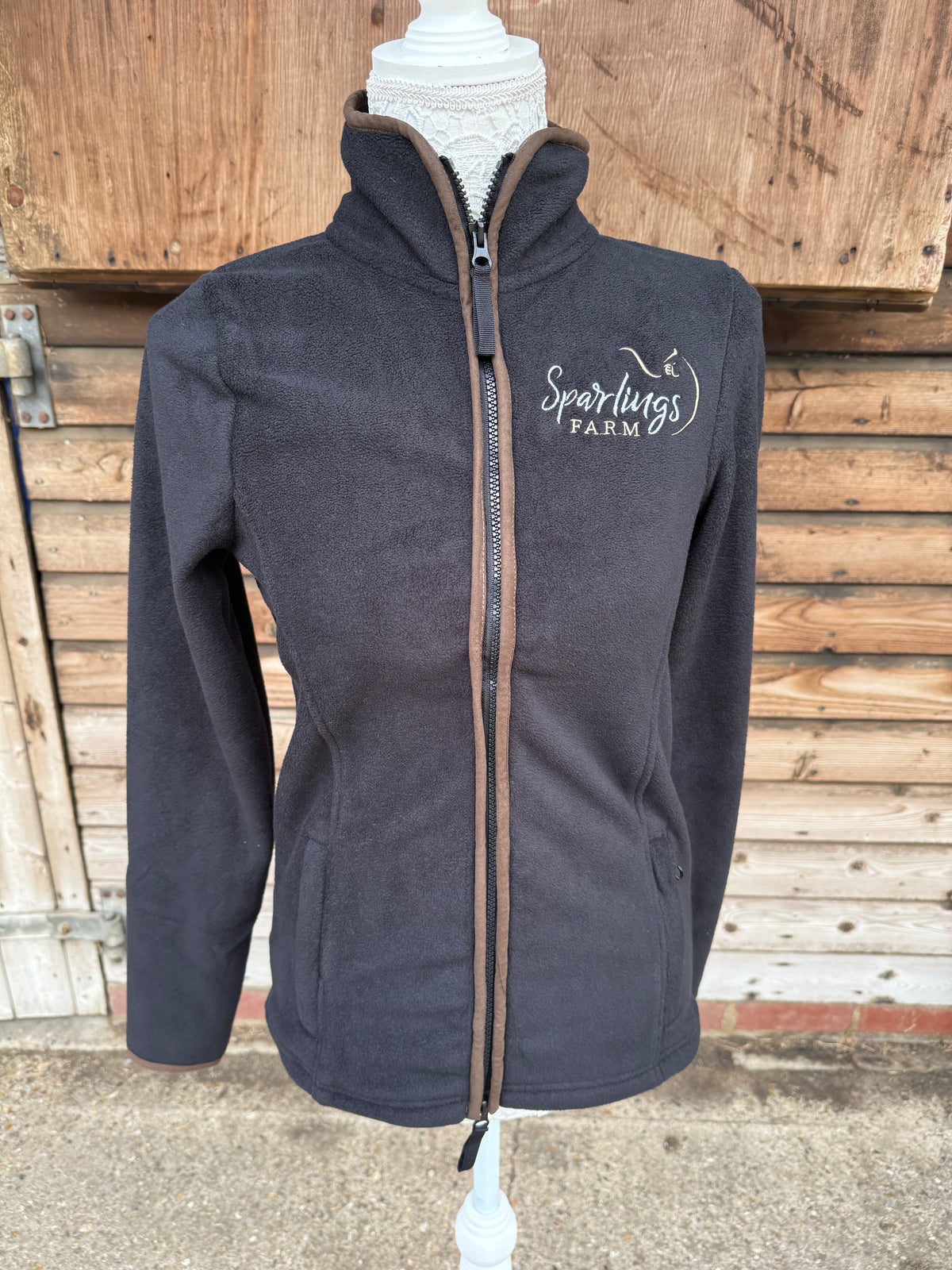 Premier Ladies Artisan Fleece Jacket - Black/brown