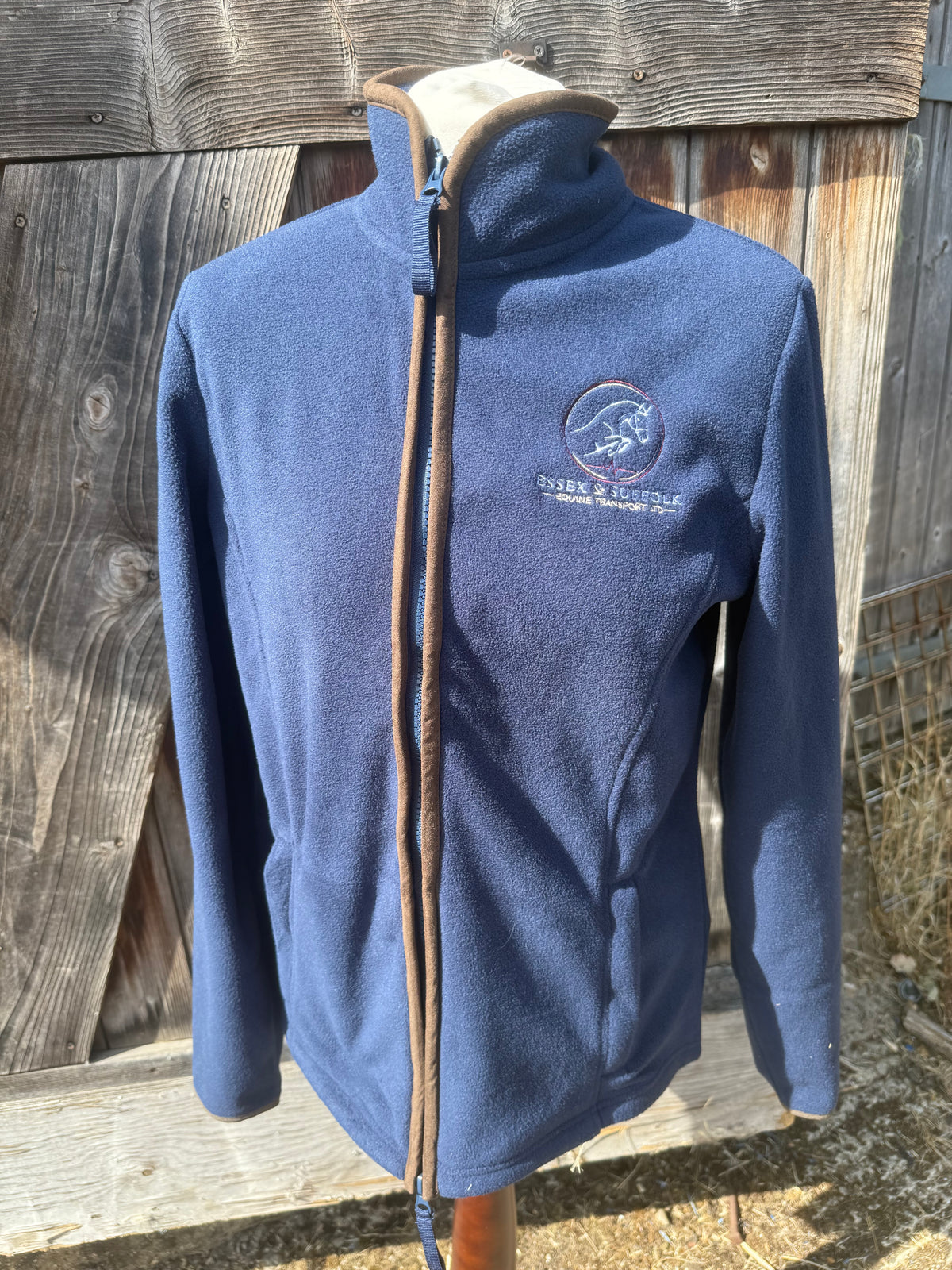 Premier Ladies Artisan Fleece Jacket - Navy/Bown