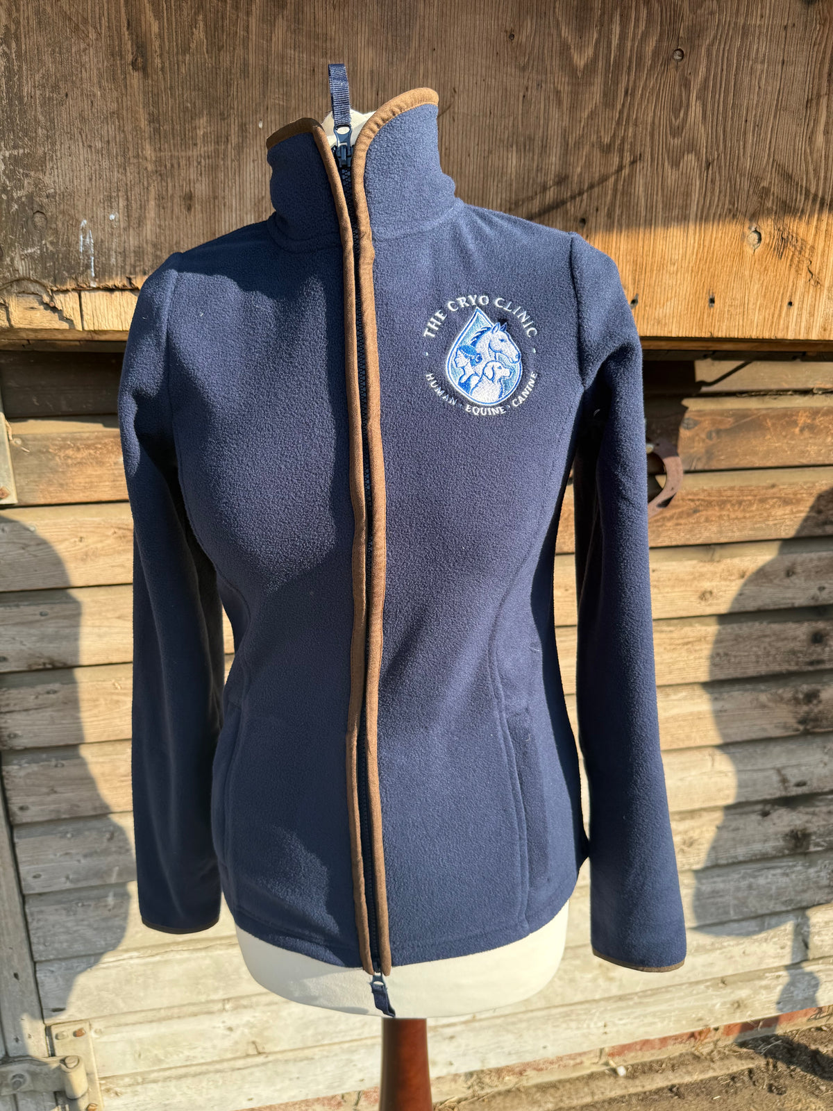 Premier Ladies Artisan Fleece Jacket - Navy/Bown