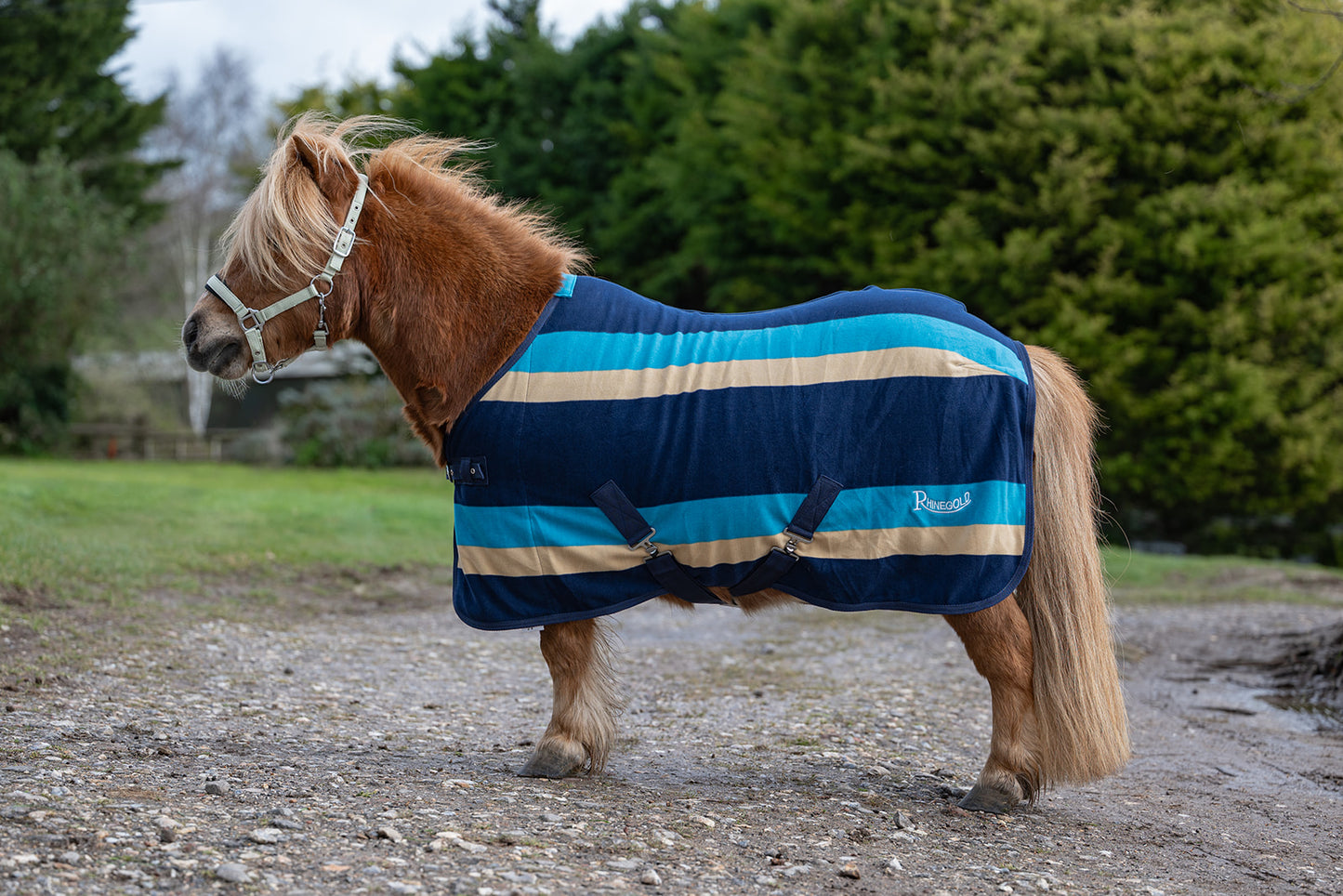 Rhinegold Mini Striped Fleece Rug